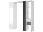 Dmora Guardaroba Grande Aru 52X205H Cm Bianco, Appendiabiti 10 Vani