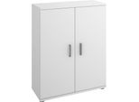 Dmora Armadio Multiuso 2 Ante Ararat 35X80H Cm Bianco, 2 Ante 2 Vani