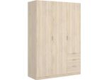 Dmora Guardaroba 3 Ante Astru 52X121 Cm Marrone Rovere, Appendiabiti 3 Ante