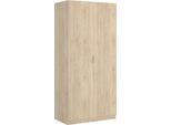 Dmora Guardaroba 2 Ante Artu 52X184H Cm Marrone Rovere, Appendiabiti 2 Ante