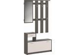 Dmora Mobile Da Ingresso Garolfo 25.5X100X190H Cm Beige, Specchio Incluso 8 Paia
