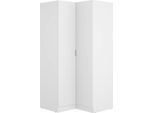 Dmora Guardaroba 2 Ante Aser 92.5X184H Cm Bianco, Appendiabiti 2 Ante
