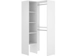 Dmora Guardaroba Grande Arpagone 88.4X185.5H Cm Bianco, Appendiabiti 7 Vani