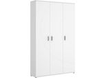 Dmora Armadio Multiuso Grande Aniello 35X190H Cm Bianco, 3 Ante Portascope