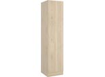 Dmora Armadio Multiuso 1 Anta Nxy 52X184H Cm Marrone Rovere, Appendiabiti Un'anta