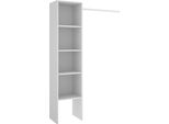 Dmora Guardaroba Grande Adler 40.2X185.5H Cm Bianco, Appendiabiti 5 Vani