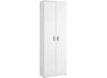 Dmora Armadio Multiuso 2 Ante Apro 35X190H Cm Bianco, 2 Ante 8 Vani