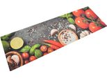 The Living Store Tappeto Da Cucina Vegetale Lavabile 60X180 Cm Velluto