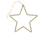Stella Decorativa A Led Con 50 Led Dorati - Circa 50 Cm - In-Outdoor Con Batteria E Timer