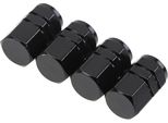 4 Pezzi Colorati In Lega Di Alluminio Tire Valve Cap Automobile Esagono Ruota Pneumatici Auto Accessori Decorativi Nero