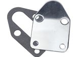 Pompa Carburante Small Block Off Plate In Acciaio Cromato Per Motori Chevy 283 305 327 350 383 400 Argento