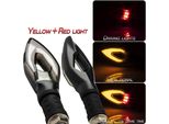 1 Moto Coppie Segnale Di Svolta Pesca A Forma Di Cuore Luce- Guidato Doppio Colore Led Accessori Di Illuminazione Luce Gialla (Segnale Di Svolta) + Rosso (Mano Diurna)