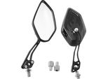 1 Paio 8/10Mm Universale Moto Specchio Vista Posteriore Lato Fresco Moto Nero