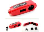 Moto Trottle Handlebar Lock Best Heavy Duty Anti-Theft Portable Per Red