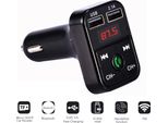 Bluetooth Compatibile 5.0 Fm Auto Trasduttore Wireless Audio Receiver Connessione 2.1A Mp3 Player Dual Usb Fast Charger Nero