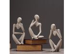 Statua In Resina Thinker Scultura Ornamento Astratto Persone Home Decor - Tipo A