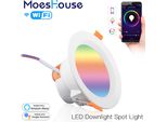 Moeshouse Wifi Smart Led Downlight 7W Rgb+Cw+Ww Dimming Round Spot Light Work With Alexa Google Home AC110-240V