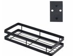 Portaoggetti Da Parete Per Cucina Portaoggetti In Metallo Per Barattoli Di Spezie Bottiglia Organizzatore Per Bagno - 30 Cm
