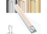 80/120/160LED 3 Colori Di Luce Sensore Di Movimento Pir Luce Per Armadietti A Led Illuminazione Per Armadietti Dimmerabile Luce Notturna Ricaricabile Usb 3 Modalità - 160LED