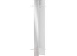 Dmora Mobile Da Ingresso Maura 35X50X190H Cm Bianco, Specchio Incluso Appendiabiti Italy