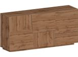 Dmora Credenza Avelignese 44X180X86H Cm Marrone Rovere, 3 Cassetti 2 Vani Italy