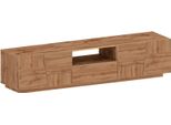 Dmora Mobile Porta Tv Maestrale 44X220X46H Cm Marrone Rovere, Apertura Battente 3 Vani Italy