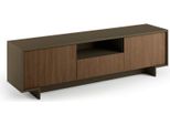 Dmora Mobile Porta Tv Atina 42X170X48H Cm Marrone, Apertura Push Pull 3 Vani Italy