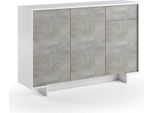Dmora Credenza Arius 35X134X87H Cm Bianco, Un Cassetto 4 Vani Italy
