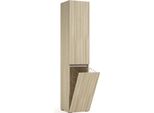 Dmora Armadio Multiuso 2 Ante Aro 37X195H Cm Marrone Olmo, 2 Ante 3 Vani Italy