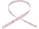 Nastro Natalizio Rosa Con Stelle 15 Mm X 20 M - Nastro Decorativo Per L'avvento E Le Feste