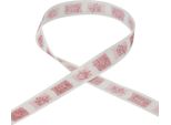 Nastro Di Natale Rosa Nastro Bianco Argento Nastro Regalo 25Mm X 18M