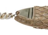 Ciondolo Decorativo In Legno A Forma Di Pesce 21Cm - Decorazione Marittima Da Parete In Legno Bianco Naturale