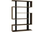 Dmora Libreria Agamermis 25.5X110X161H Cm Marrone, 4 Ripiani Portata Ripiani 25