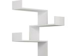 Dmora Mensola Edna 60X60X90H Cm Bianco Bianco, 5 Ripiani