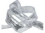 Nastro Decorativo Argento Con Bordo A Filo 25Mm X 25M Natale