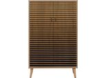 Dmora Credenza Andalusite 36X80X127H Cm Marrone Quercia, Apertura Battente 2 Ante