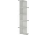 Dmora Libreria Bud 24X37X141H Cm Bianco, 4 Ripiani Portata Ripiani 15