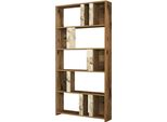 Dmora Libreria Scapolita 20X90X180H Cm Marrone, 5 Ripiani Portata Ripiani 35