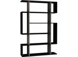 Dmora Libreria Agamermis 25.5X110X161H Cm Nero, 4 Ripiani Portata Ripiani 25