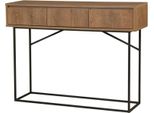 Dmora Credenza Avetrana 36X120X90H Cm Marrone Noce, 3 Cassetti Apertura Scorrevole