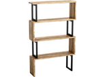 Dmora Libreria Haruto 22X80X128H Cm Marrone, 4 Ripiani Portata Ripiani 10