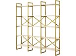 Dmora Libreria Gauro 30X170X175H Cm Bianco, 5 Ripiani Portata Ripiani 30