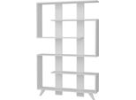Dmora Libreria Spodumene 20X120X162H Cm Bianco, 5 Ripiani Portata Ripiani 12