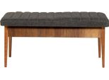 Dmora Panca Arielli 40X110X48H Cm Marrone Noce, Peso Supportato 130 Kg Colore Rivestimento Nero