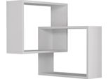 Dmora Mensola Leslie 60X68X68H Cm Bianco Bianco, 3 Ripiani