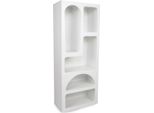 Dmora Credenza Arsenio 32X60X150H Cm Bianco, 6 Vani 6 Ripiani