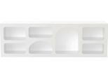 Dmora Credenza Arsenio 38X160X51H Cm Bianco, 6 Vani 6 Ripiani