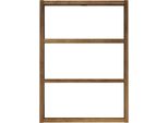 Dmora Mensola Krosa 9X43.2X60H Cm Marrone Noce, 3 Ripiani