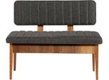 Dmora Panca Arielli 40X110X85H Cm Marrone Noce, Peso Supportato 150 Kg Colore Rivestimento Nero