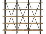 Dmora Libreria Altano 34X219.6X180H Cm Marrone, 5 Ripiani Portata Ripiani 30